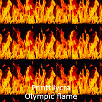 joustava kangas printti lycra Olympic flame