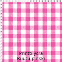 joustava kangas printti lycra Ruutu pinkki
