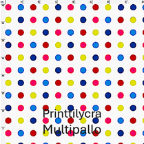 joustava kangas printti lycra Multi Polka Pallo