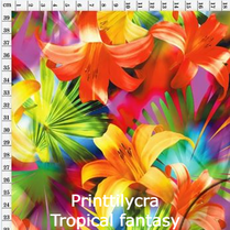 joustava kangas printti lycra Tropical fantasy