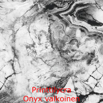 joustava kangas printti lycra Onyx valkoinen