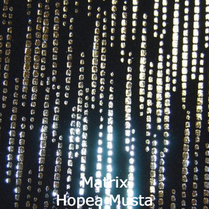 joustava kangas printti lycra Hopea Matrix / Musta matta 