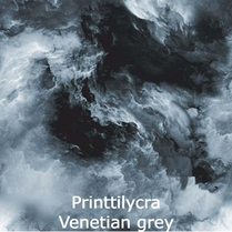 joustava kangas printti lycra Venetian Grey