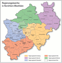 Regierungsbezirke in Nordrhein-Westfalen