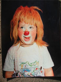 esta foto fue en el año 94 tuty fruty tenia 4 años de edad y ya era payaso de circo