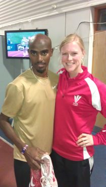 Mo and I just back from a little run:) Think Mr. Farah is even doing a little pose?:)