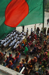 Inauguration Jhina - Flag of Bangladesh