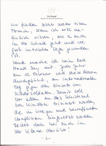 Brief von Frau Kumpf Seite 2