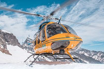 Elite Flights, Bell 407 GX, HB-ZNW Alpenrundflug mit Gletscherlandung ab Buochs