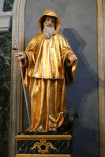 Piana - Saint Antoine abbé - statue offerte par l'impératrice Eugénie- cliché Dignois