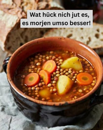 Linsen, Äädäppeln, Kartofflen - Bergisches Rezept