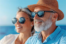 Mann und Frau mit Sonnenbrllen