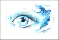 Auge gezeichnet Aquarell