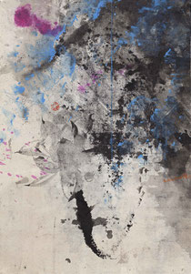 早春8 EARLY SPRING 8 56X39CM 纸本水墨与矿物色 INK & MINERAL COLOR ON PAPER 2026