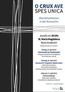 Stefan Zajonz & Simon Botschen / Gedichte und Orgel Improvisationen / St. Maria Magdalena Kirche / Bonn-Endenich / Mittwoch, 17.04.2019 / 20 Uhr