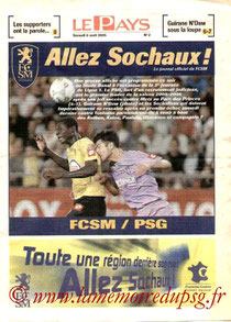 Programme  Sochaux-PSG  2005-06