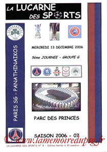 Programme pirate  PSG-Panathinaikos  2006-07