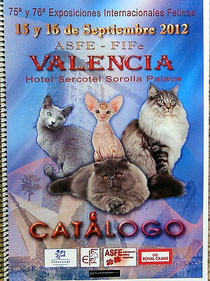 Katalog ASFE- FIFé, Katzenausstellung Valencia, September 2012