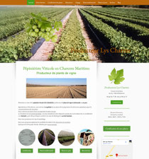 Pépiniere lys charrier site créé avec e-cime.fr création de site internet Poitou Charente