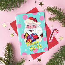 colorful christmas greeting card
