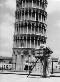 Der Schiefe Turm von Pisa, 1950er Jahre