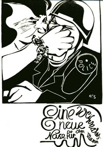 "Eine neue Nase für den Weihnachtsmann" aus: Black Power Kalender von H.C. Schmolck, Frankfurt 1969