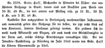 Gebr. Haff's entry at the Berlin Industrial Exhibition in 1844 were 4 cases of drawing instruments, one with German silver instruments, the other 3 with brass instruments [4].