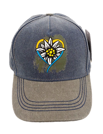 Kappe Edelweiß, Herz, jeans