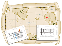 門真市のkn.webdesign　名刺の地図の作例の画像