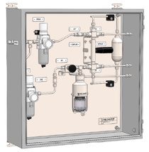 Liquid sampling - MBS-D2 Continuous needle purge fixed volume Liquid Sampler Configuration, high pressure fixed volume liquid sampler - Mechatest Bottle Sampler - closed sampling Hydrocarbon liquids - Dopak S23 D2