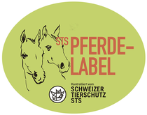 Wir sind Mitglied des STS Schweizerischer Tierschutz. Pferdelabel für beispielhafte Pferdehaltung.