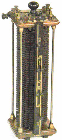 Secondary generator Gaulard and Gibbs first type with iron core straight open (1884)