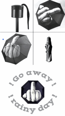 REGENSCHIRM, Umbrella, Parasol, "Mittelfinger" for Ladies und Damen
