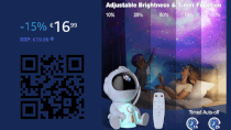 Proiettore Stelle Soffitto, LED Astronauta Proiettore Stelle Telecomando, 8 Modalità di Nebulosa & 5 Modalità di Luminosità e Velocità