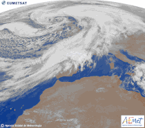 Masas de aire el 24 de Diciembre de 2013