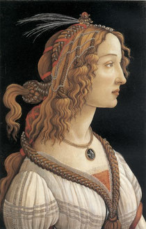 Sandro Botticelli, “Immagine idealizzata femminile” (Ritratto di Simonetta Vespucci come ninfa)