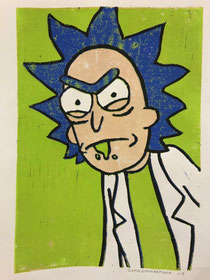 Linoldruck / verlorene Platte