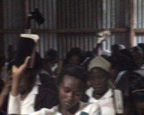 Church members on fellowship in church