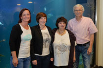 Evelyn Kolar and us in front of the new hammerhead shark tank