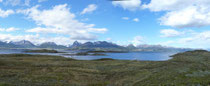 Panorama du canal de Beagle depuis l'ile Bridges