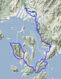 呉ー江田島　全１３４km