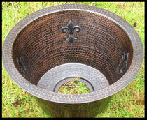 Round bar Sink Fleur de liz
