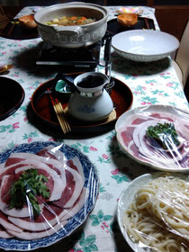 ぼたん鍋の準備できました
