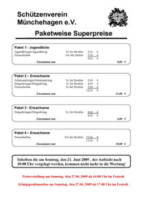 Schießpreise 2009