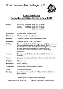  Ausschreibung Rottpokal 2009 