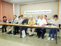 教科書採択問題全国交流会、市民集会について記者会見が行われた=24日午後、市民会館