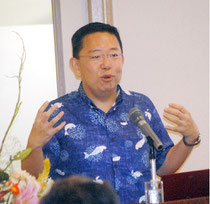 講演する松野支店長(18日午後)