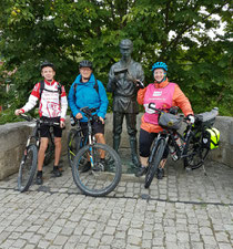 Fabian, Mirko und Britta beim Start.