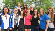 Viel Spaß auf dem Turnfest hatten (von links nach rechts): Silke Bader, Jasmin Schröder, Bettina Friesen, Anja Frank, Julia Wenzel, Lara Elsässer, Niels Gülzow, Karolin Döttling, Valerie Blübaum, Alisa Sauer