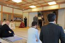 表彰状を受ける生山神社総代会長